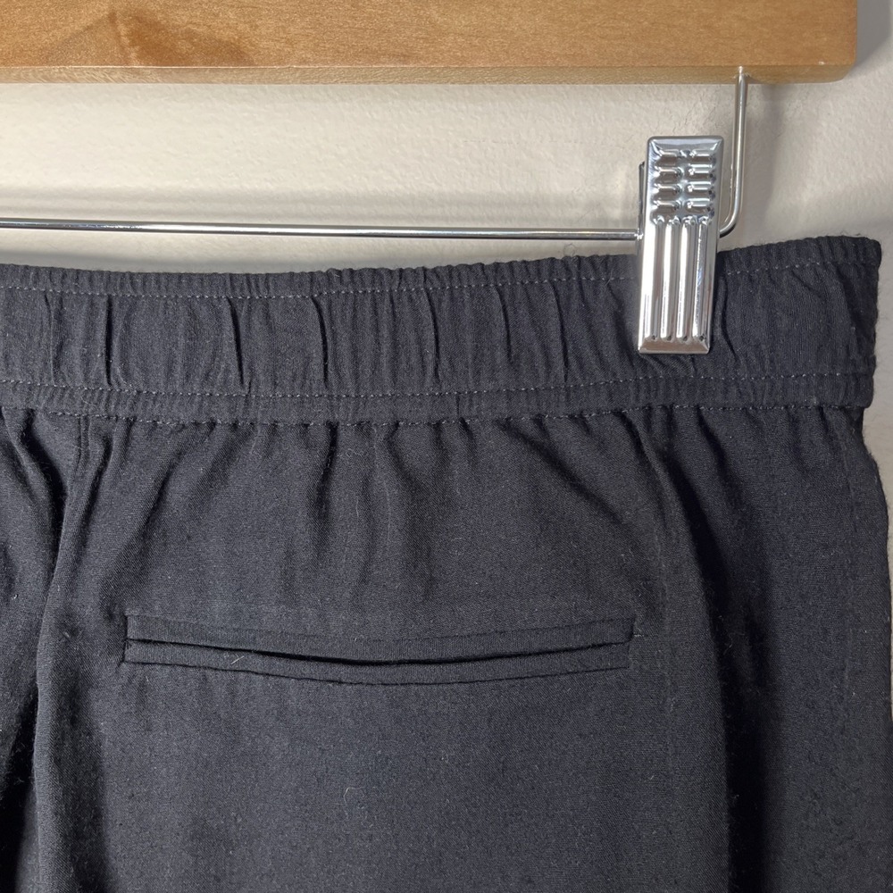 NWT Madewell Black Cuffed Track Trousers Pants Size Small Pull On Pockets - Picture 4 of 9
